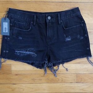 NWT Sz 28 All Saints Serene Black Denim Short